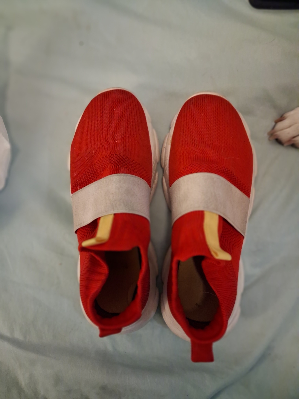 Red Slip-On Athletic Sneakers